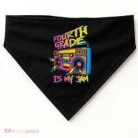 Fourth Grade Teacher Retro USA-Made Doggie Bandana thumb 0