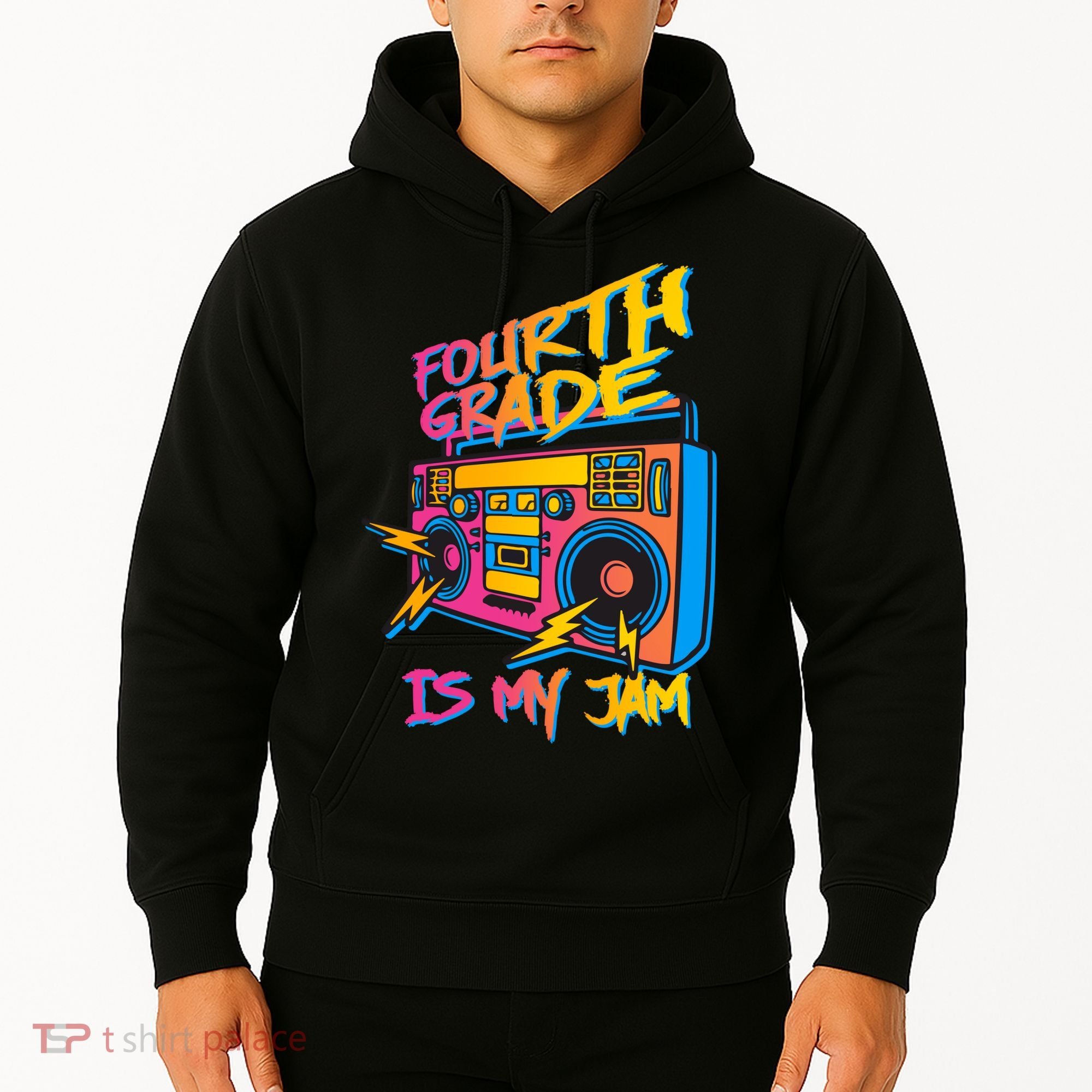 Fourth Grade Teacher Retro Hoodie