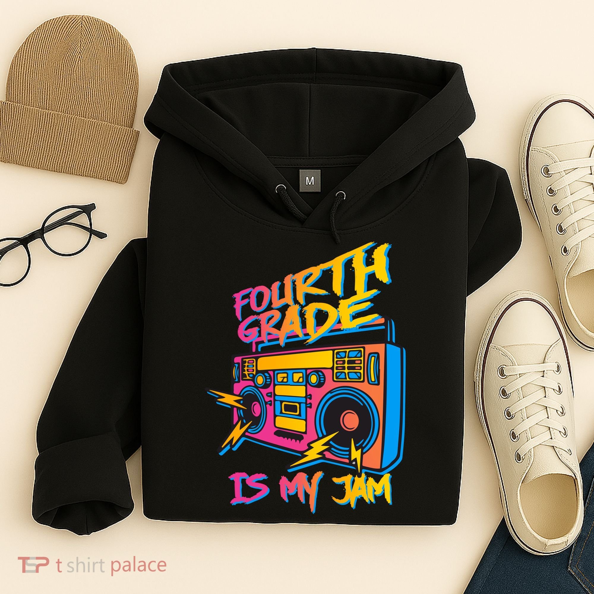 Fourth Grade Teacher Retro Hoodie