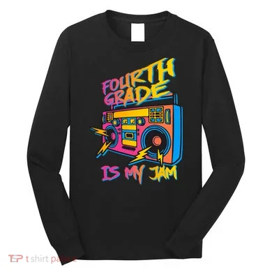 Fourth Grade Teacher Retro Long Sleeve Shirt