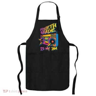 Fourth Grade Teacher Retro Apron