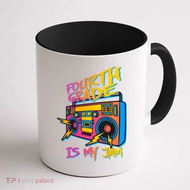 Fourth Grade Teacher Retro Coffee Mug back