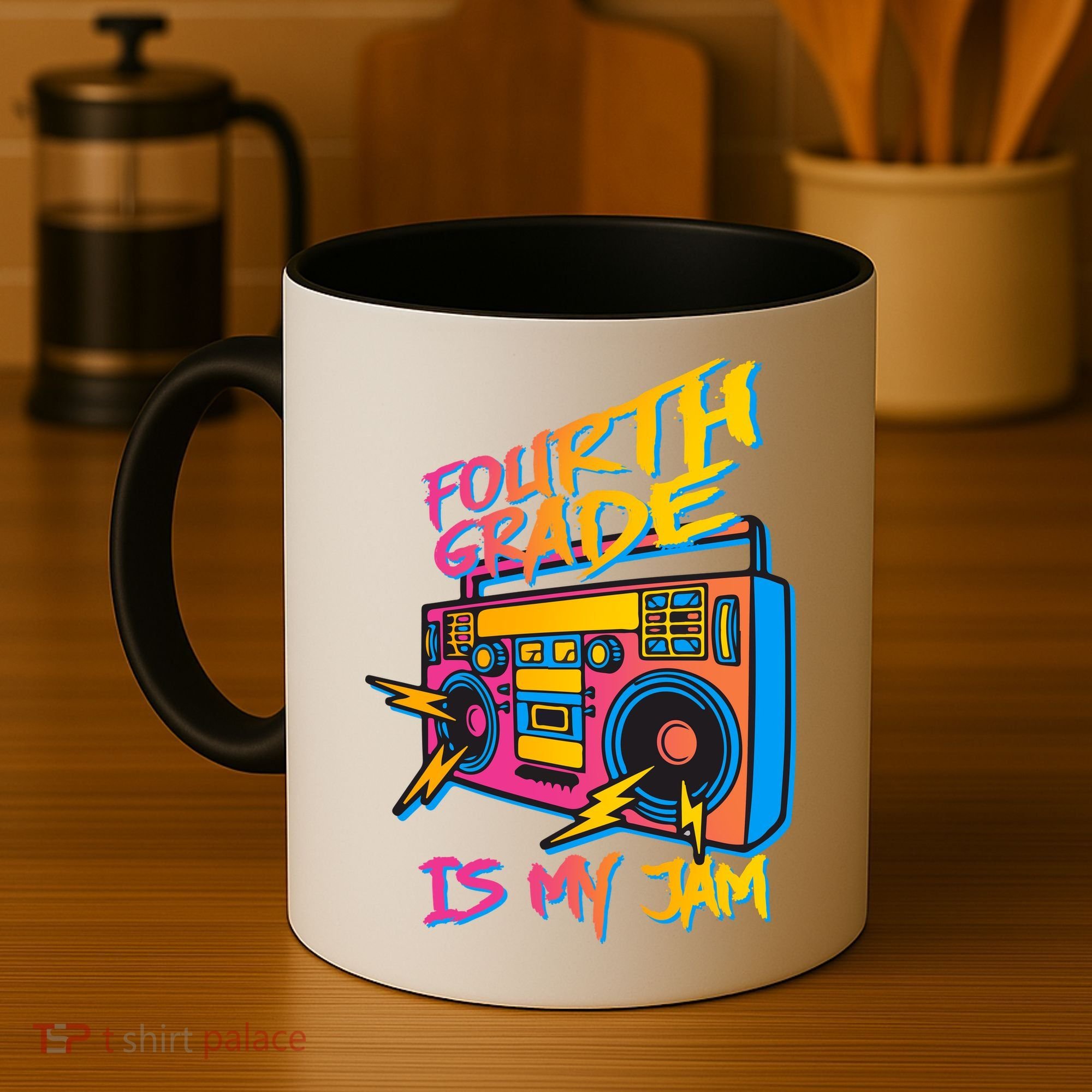 Fourth Grade Teacher Retro Coffee Mug