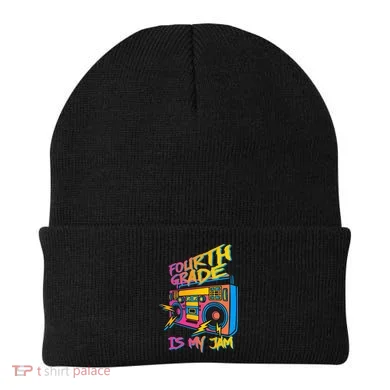 Fourth Grade Teacher Retro Beanie