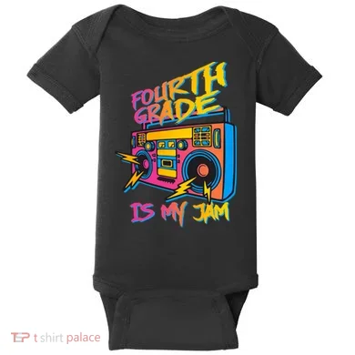 Fourth Grade Teacher Retro Baby Bodysuit