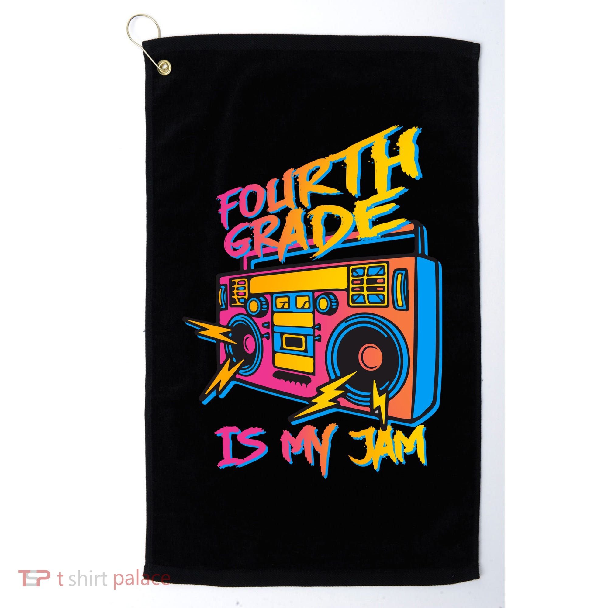 Fourth Grade Teacher Retro Golf Towel