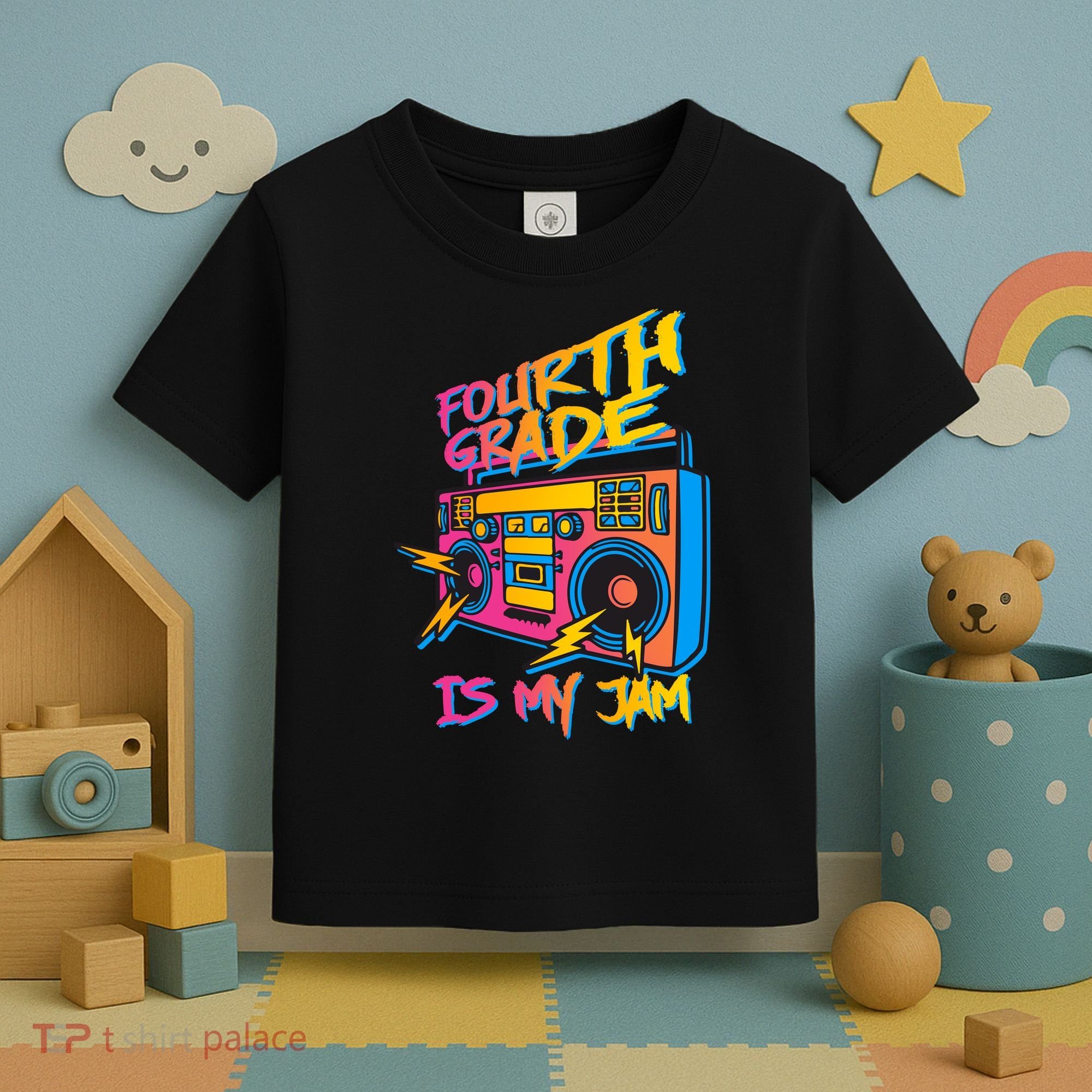 Fourth Grade Teacher Retro Toddler T-Shirt