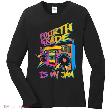 Fourth Grade Teacher Retro Women's Long Sleeve Shirt