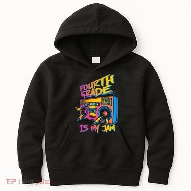 Fourth Grade Teacher Retro Kids Hoodie