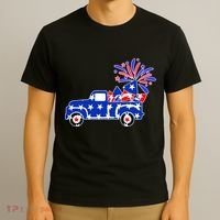 Fourth of July Fireworks Pickup Truck T-Shirt thumb 3