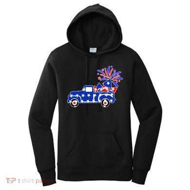 Fourth of July Fireworks Pickup Truck Women's Hoodie