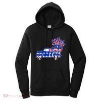 Fourth of July Fireworks Pickup Truck Women's Hoodie thumb 0