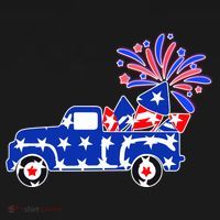 Fourth of July Fireworks Pickup Truck Mousepad thumb 1