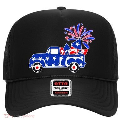 Fourth of July Fireworks Pickup Truck Hat