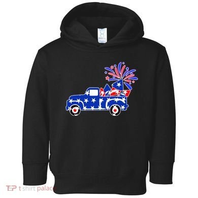 Fourth of July Fireworks Pickup Truck Toddler Hoodie