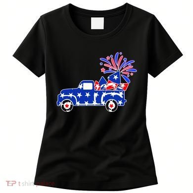 Fourth of July Fireworks Pickup Truck Women's T-Shirt