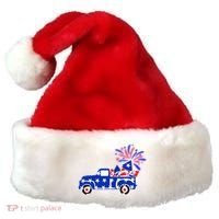 Fourth of July Fireworks Pickup Truck Santa Hat thumb 0