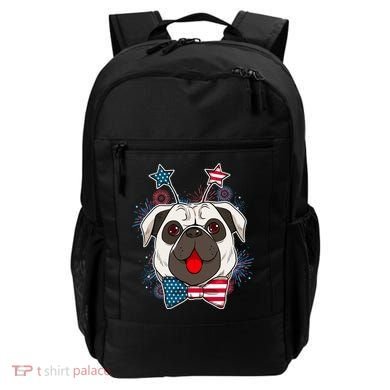 Fourth of July Fireworks Pug Dog Backpack