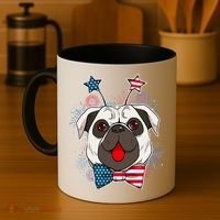 Fourth of July Fireworks Pug Dog Coffee Mug thumb 4