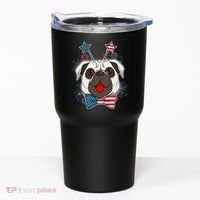 Fourth of July Fireworks Pug Dog Tumbler thumb 0
