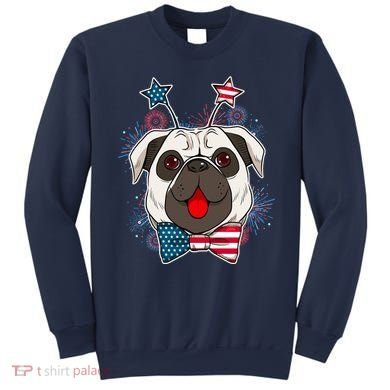 Fourth of July Fireworks Pug Dog Sweatshirt