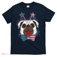 Fourth of July Fireworks Pug Dog T-Shirt thumb 0