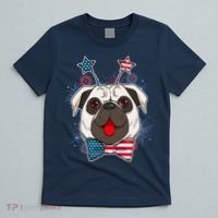 Fourth of July Fireworks Pug Dog T-Shirt thumb 5