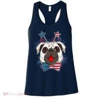 Fourth of July Fireworks Pug Dog Women's Tank Top thumb 0