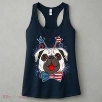 Fourth of July Fireworks Pug Dog Women's Tank Top thumb 3