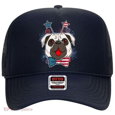 Fourth of July Fireworks Pug Dog Hat