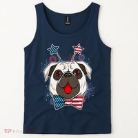 Fourth of July Fireworks Pug Dog Tank Top thumb 2