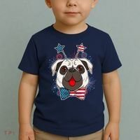 Fourth of July Fireworks Pug Dog Toddler T-Shirt thumb 2