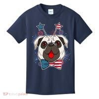 Fourth of July Fireworks Pug Dog Kids T-Shirt thumb 0