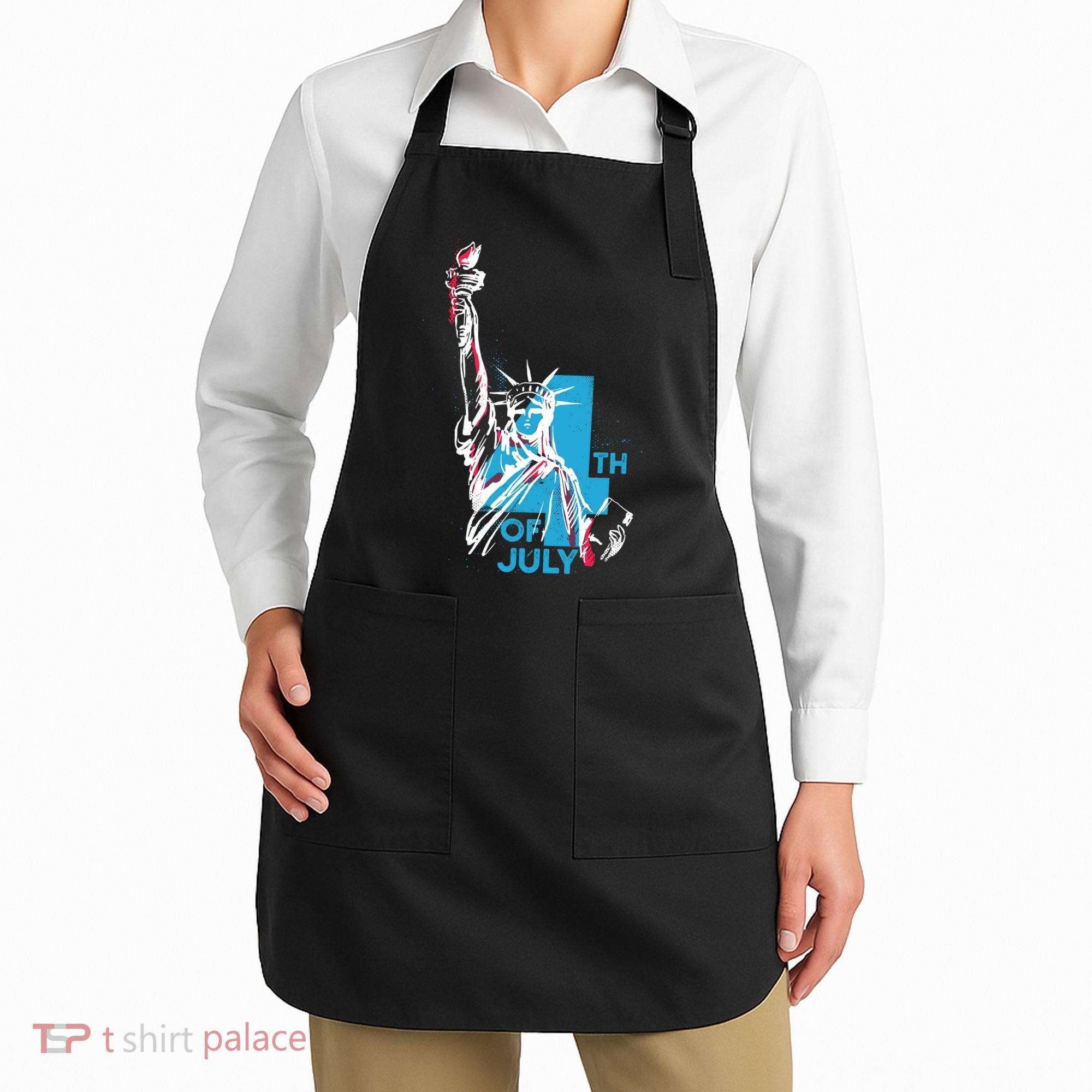 Fourth Of July Statue Of Liberty Apron