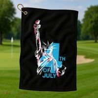 Fourth Of July Statue Of Liberty Golf Towel thumb 1