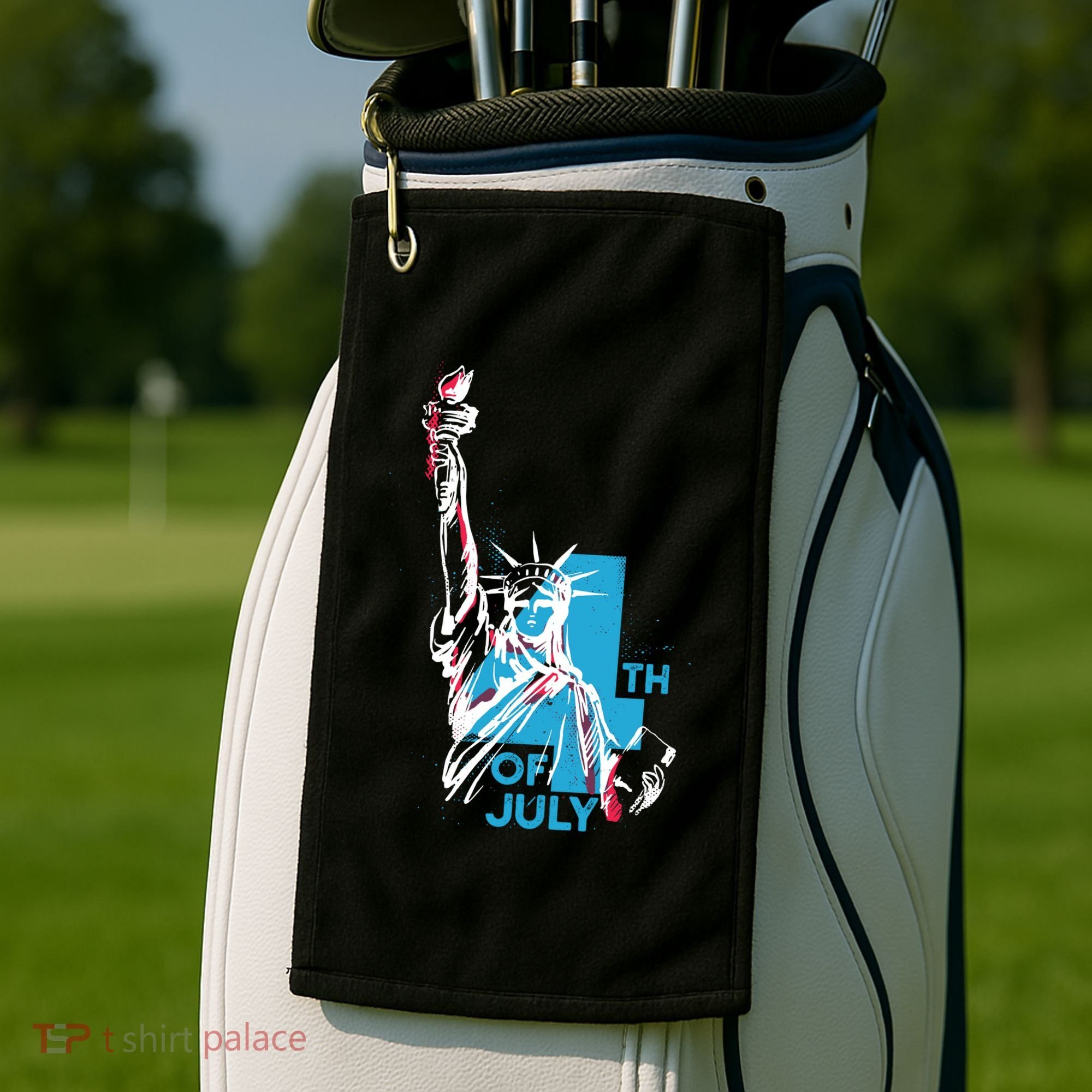 Fourth Of July Statue Of Liberty Golf Towel