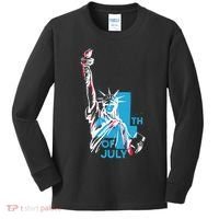 Fourth Of July Statue Of Liberty Kids Long Sleeve Shirt thumb 0