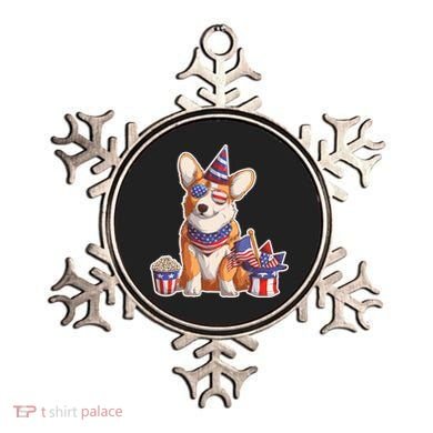 Fourth of July USA American Corgi Ornament