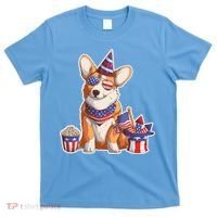 Fourth of July USA American Corgi T-Shirt thumb 0