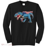 Fourth of July USA American T-Rex Sweatshirt thumb 0