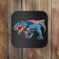 Fourth of July USA American T-Rex Coaster thumb 0