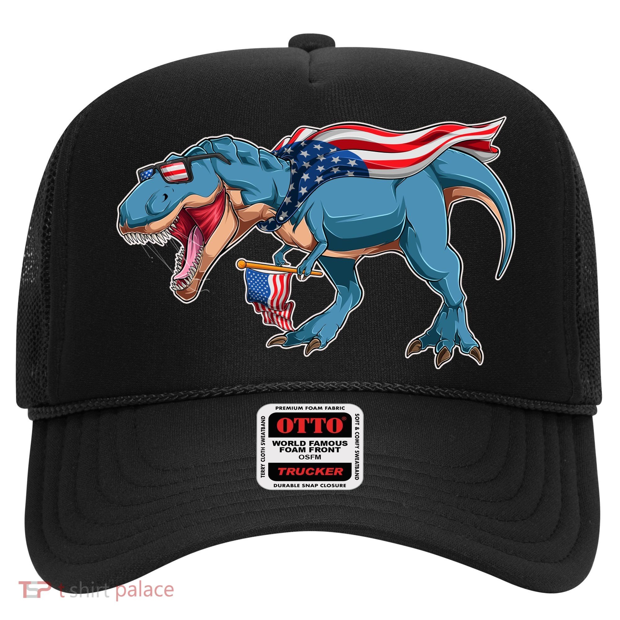Fourth of July USA American T-Rex Hat