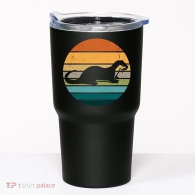 Funny Otter Vintage Retro Logo 1 Tumbler
