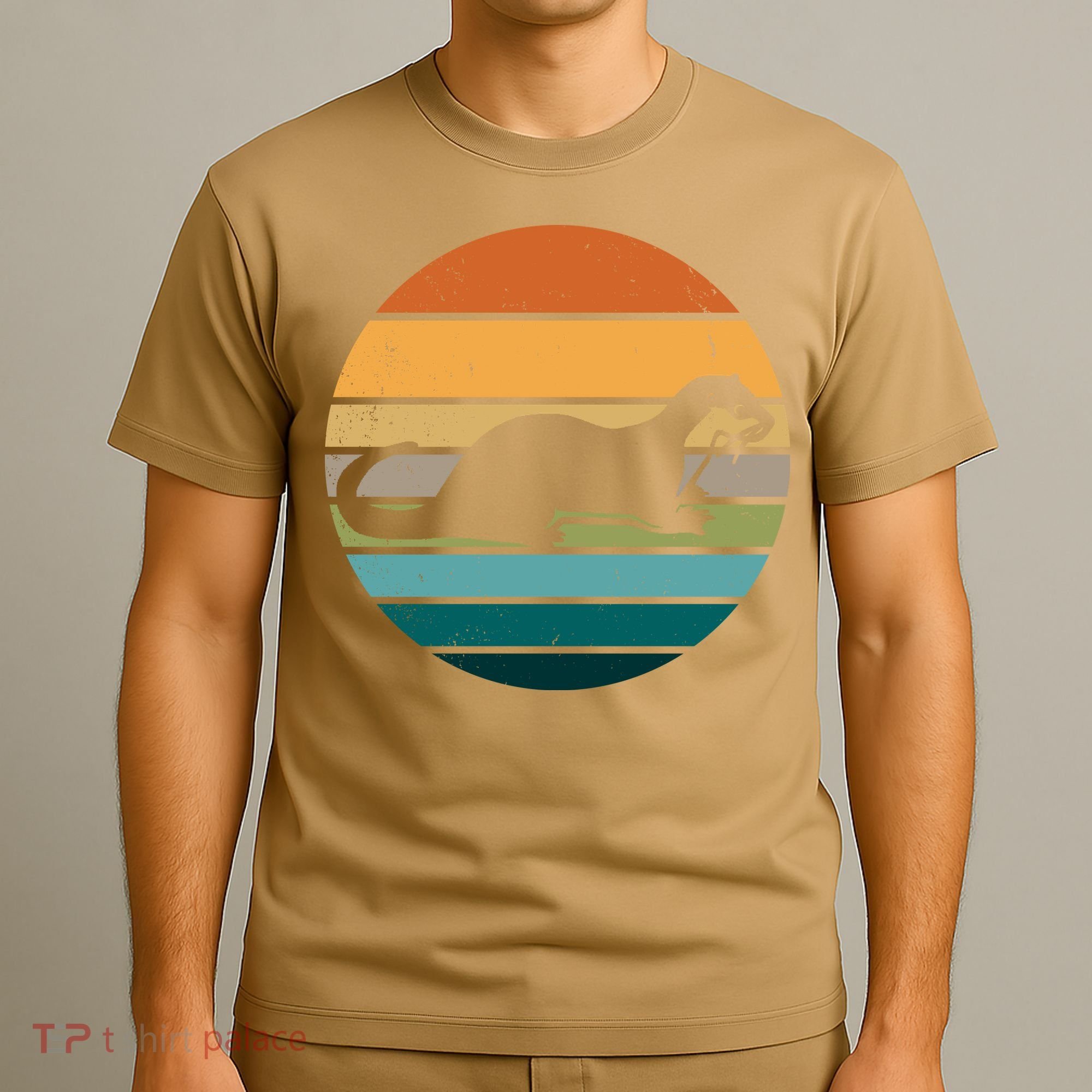 Funny Otter Vintage Retro Logo 1 T-Shirt