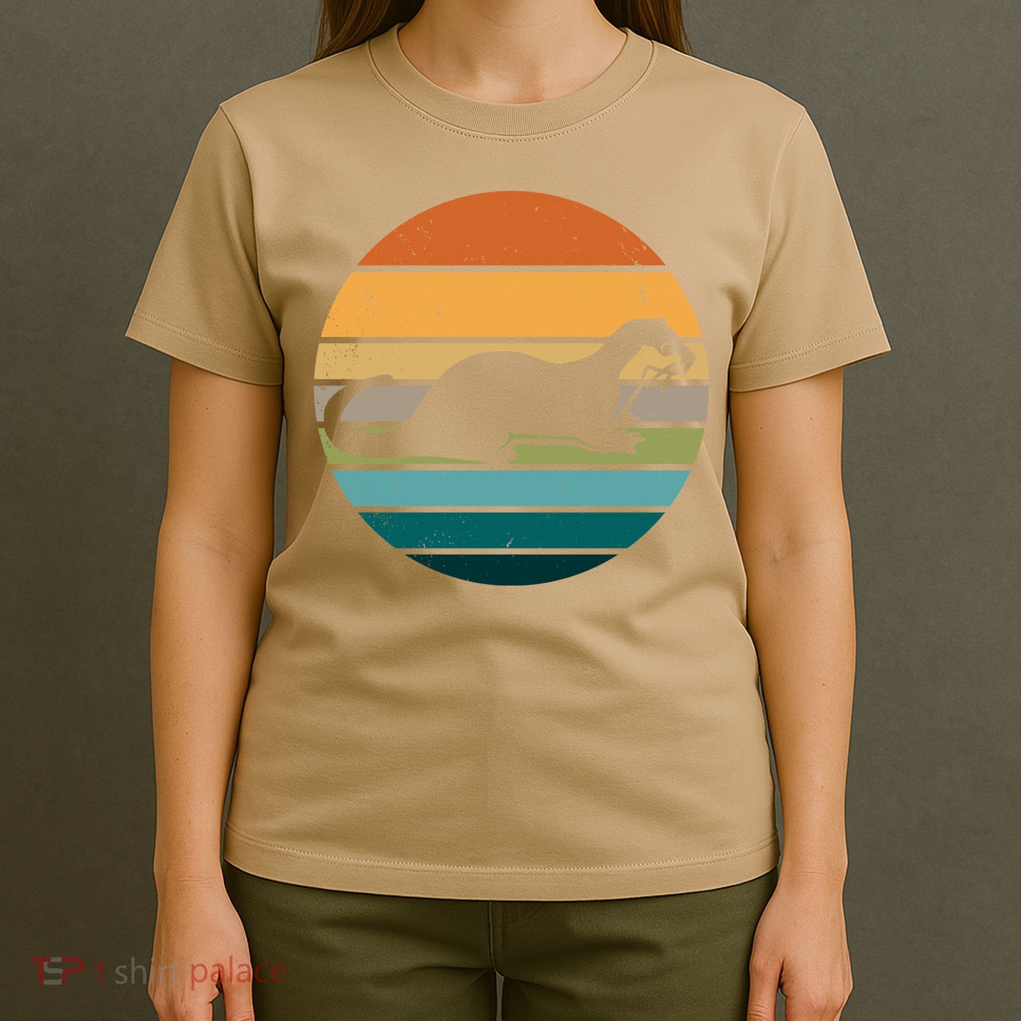 Funny Otter Vintage Retro Logo 1 T-Shirt