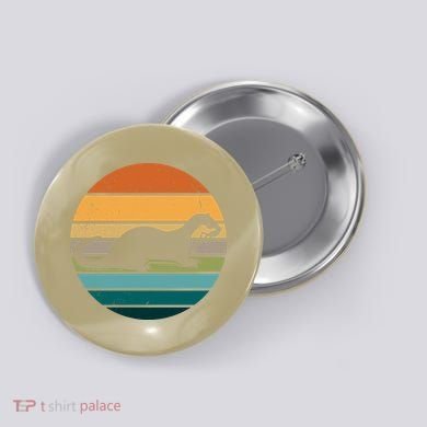 Funny Otter Vintage Retro Logo 1 Button
