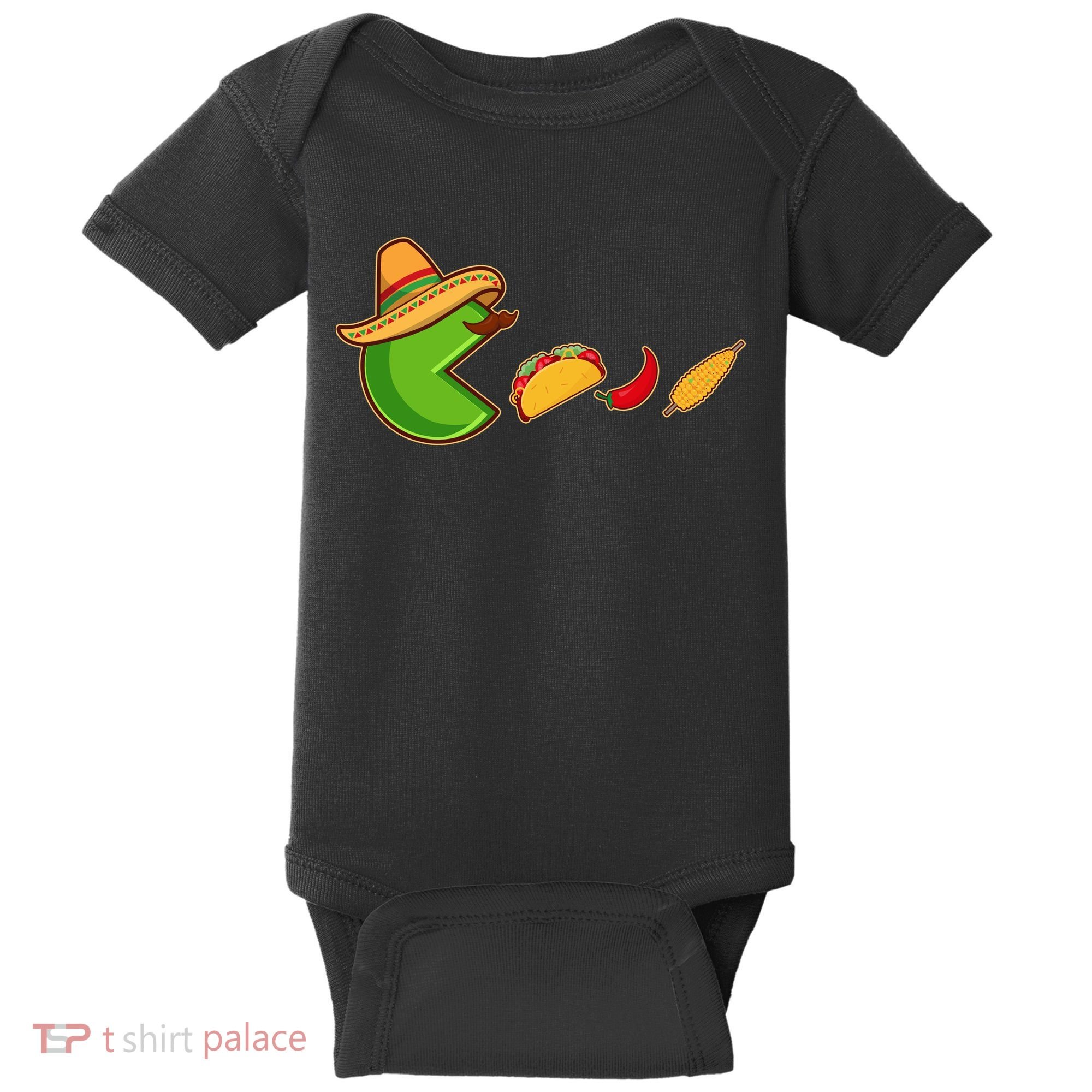Funny Oldschool Video Game Cinco De Mayo Baby Bodysuit
