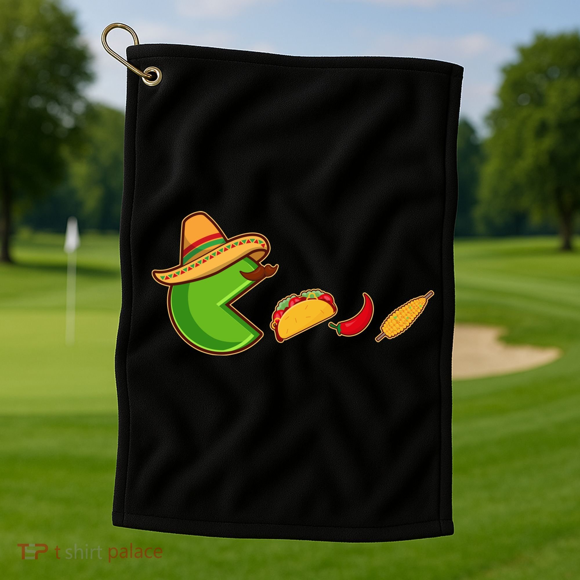 Funny Oldschool Video Game Cinco De Mayo Golf Towel