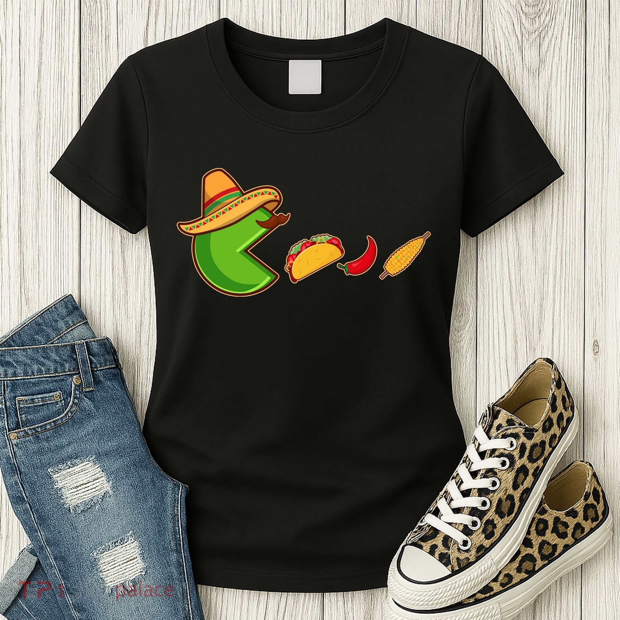 Funny Oldschool Video Game Cinco De Mayo Women's T-Shirt