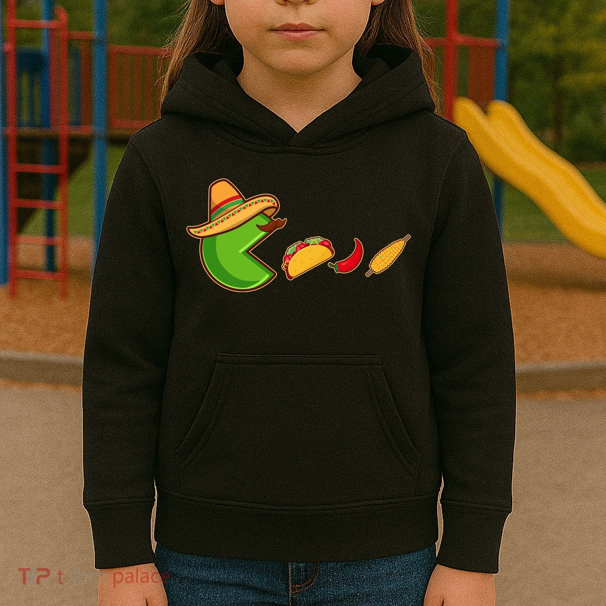 Funny Oldschool Video Game Cinco De Mayo Kids Hoodie